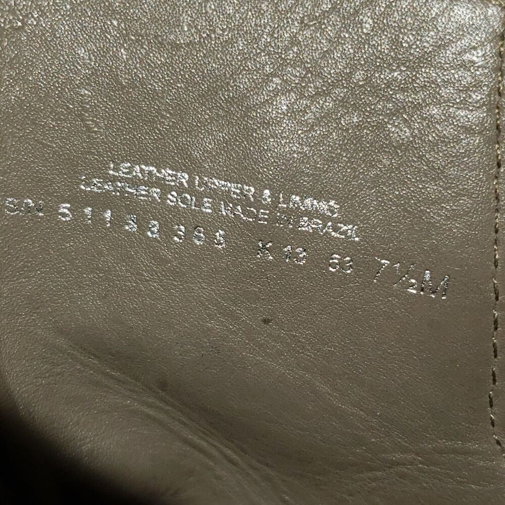 TORY BURCH Bennie Moto Engineer BootsTaupe Leather Double Buckle Ankle Size 7.5M - Picture 10 of 16